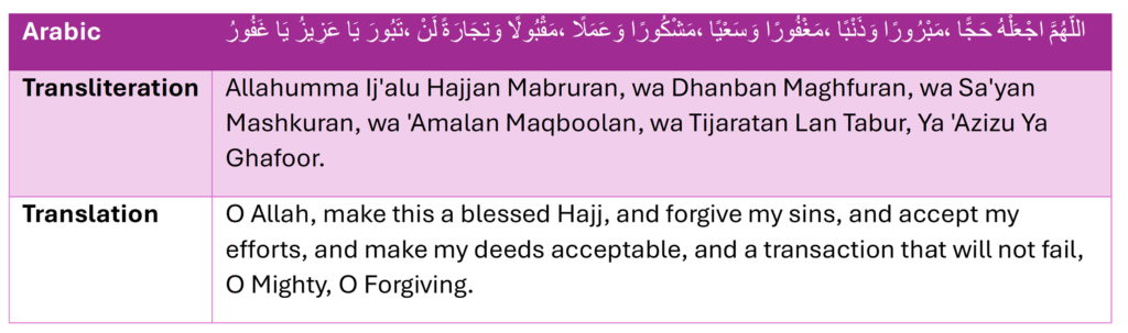 pic table hajj between yemeni& sham corner