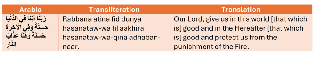 pic table hajj sunnah of sleeping in muzdalifah